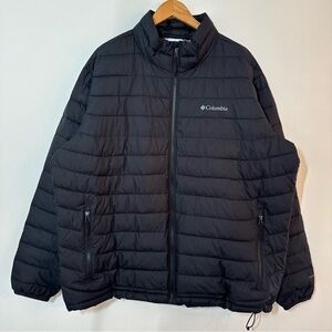 Columbia Omni-Heat insulated lightweight Black puffer jacket XXL Mens